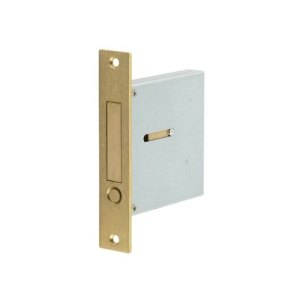 Jedo Sliding Door Edge Pull Satin Brass - By Frelan Hardware - JV820SB