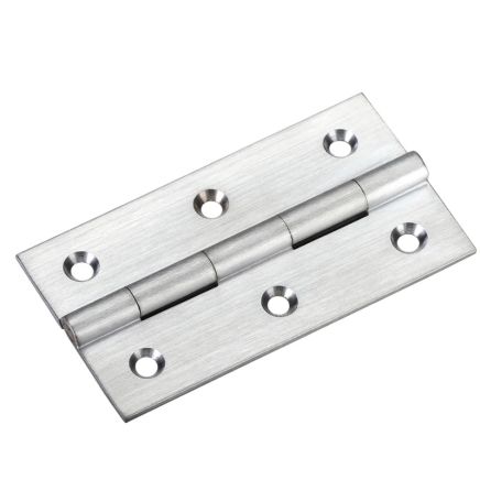 Zoo Hardware Solid drawn brass butt hinge - 75 x 41 x 2mm - Satin Chrome