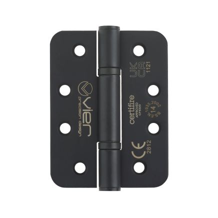 Zoo Hardware Grade 14 Low Maintenance Hinge Radius - 102 x 76 x 3.4mm - Powder Coat Black