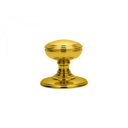 Delamain Plain Knob - Polished Brass