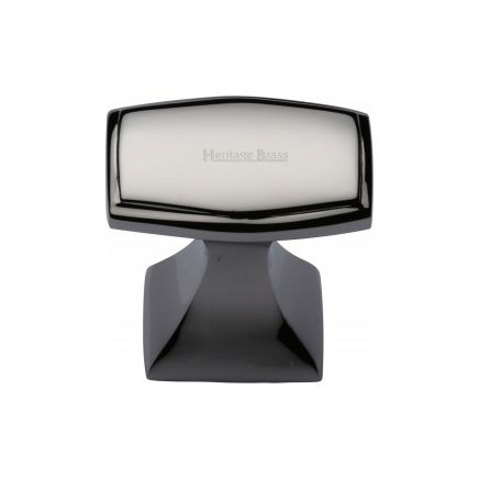Heritage Brass Cabinet Knob Deco Design 32mm Polished Nickel finish