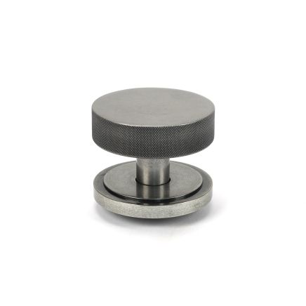 Pewter Brompton Centre Door Knob (Art Deco)