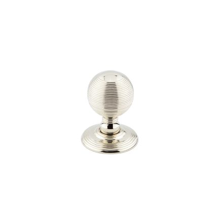 Jedo Reeded Mortice Door Knobs 62mm Polished Nickel - By Frelan Hardware - JR8MPN