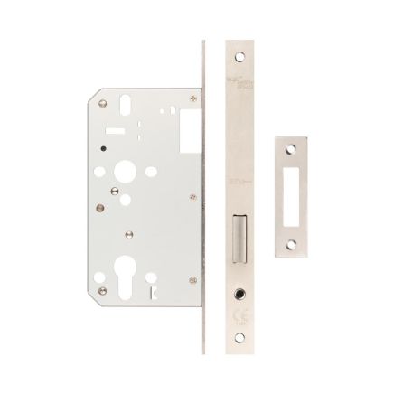 72mm Satin Stainless Steel Din Euro Deadlock 60mm Backset - By Frelan Hardware - JL-DD60SSS