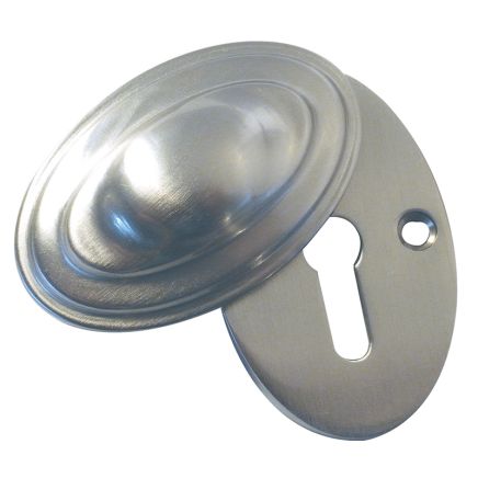 Jedo Lined Oval Covered Escutcheon 36x55mm Antique Brass - By Frelan Hardware - JV76AB