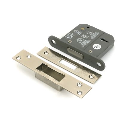 Polished Nickel 3" 5 Lever BS Dead Lock KA