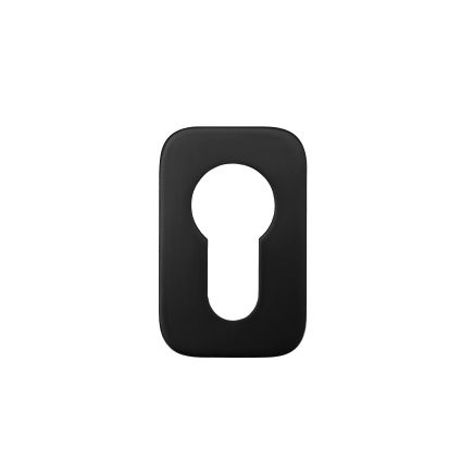 Zoo Hardware Euro Profile Escutcheon - Rosso Mini Squircle - 50 x 32 x 3 - PVD Black