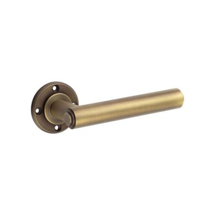Richmond Antique Brass Lever on Rose Door Handle Antique Brass - Roses Sold Separately - By Frelan Hardware - BUR45AB