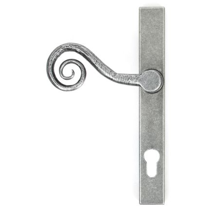 Pewter Monkeytail Slimline Lever Espag. Lock Set - LH