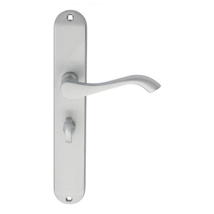 Andros Lever On Long Wc Backplate - Satin Chrome