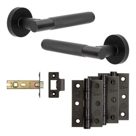 Complete Bari Door Handle Pack - Internal Doors - Black - By Frelan Hardware - JE-D4B-MB