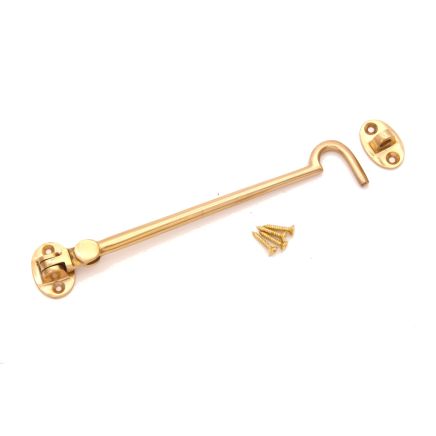 Silent Cabin Hook 8" -  200mm Polished Brass