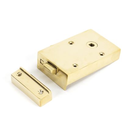 Polished Brass Right Hand Bathroom Latch