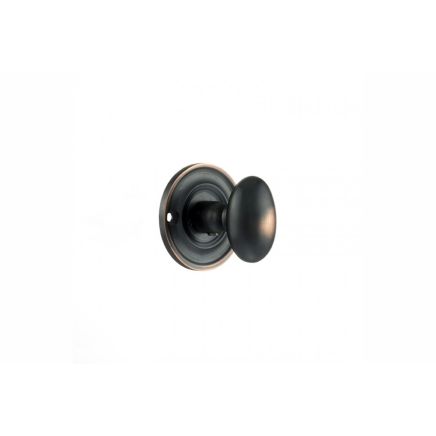Old English Solid Brass Oval WC Turn and Release - Antique Copper