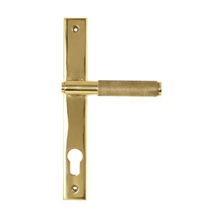 Polished Brass Brompton Slimline Lever Espag. Lock Set