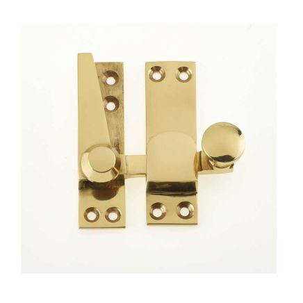 Jedo Heavy Quadrant Sash Fasteners 70x20mm Polished Brass - By Frelan Hardware - JV4200PB
