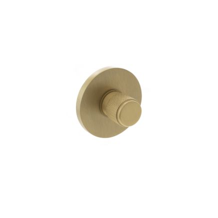 Millhouse Brass Knurled WC Turn and Release on 5mm Slimline Round Rose - Satin Brass