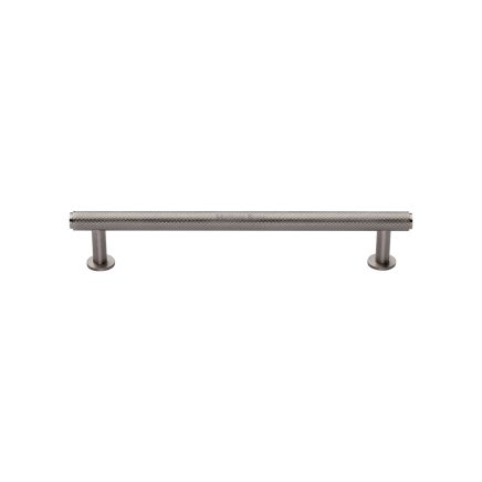 Heritage Brass Cabinet Pull Knurled Design with 16mm Rose 128mm CTC Satin Nickel finish