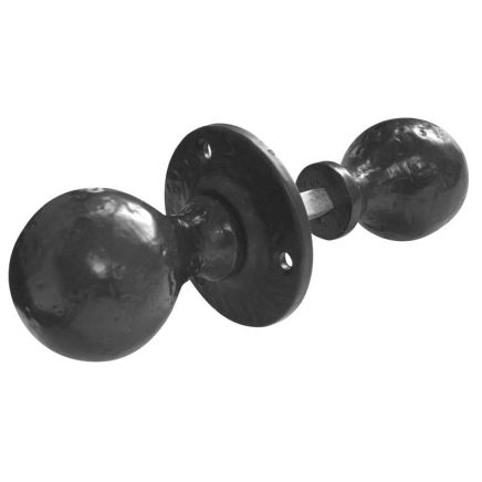 Antique Ball Rim Knobs 46mm dia Black - By Frelan Hardware - JAB5R