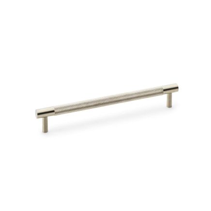 Alexander & Wilks - Brunel Knurled T-Bar Cupboard Handle - Satin Nickel - Centres 192mm
