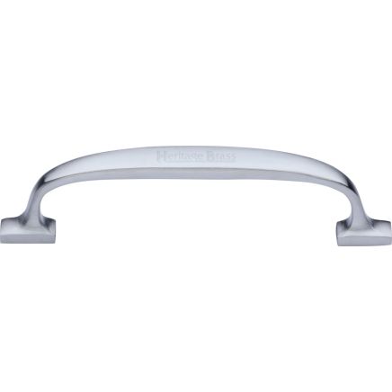 Heritage Brass Cabinet Pull Durham Design 128mm CTC Satin Chrome Finish