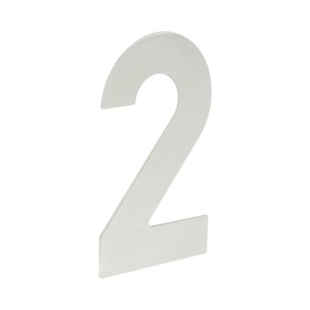 150mm Numerals SSS Finish 150mm Satin Stainless Steel No. 2 - By Frelan Hardware - JNSS-2