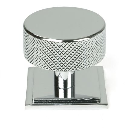Polished Chrome Brompton Cabinet Knob - 38mm (Square)