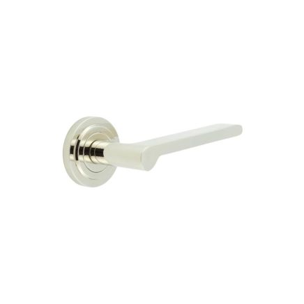 Fitzrovia Door Handles Stepped Rose Polished Nickel - By Frelan Hardware - BUR15KIT159