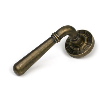 Burnished Brass Newbury Lever on Rose Set (Beehive) - Unsprung