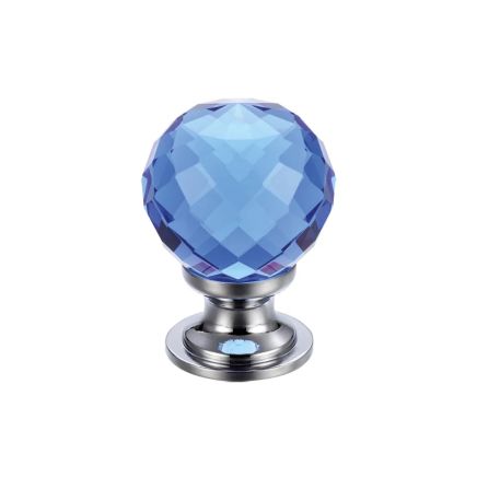 Zoo Hardware Glass Ball Cabinet Knob - Facetted 25mm - Brass