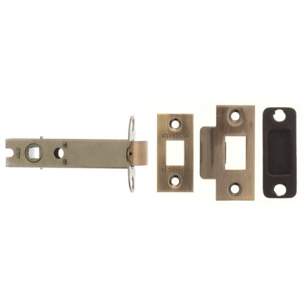 Atlantic Heavy Duty Bolt Through Tubular Latch 4" - Antique Brass