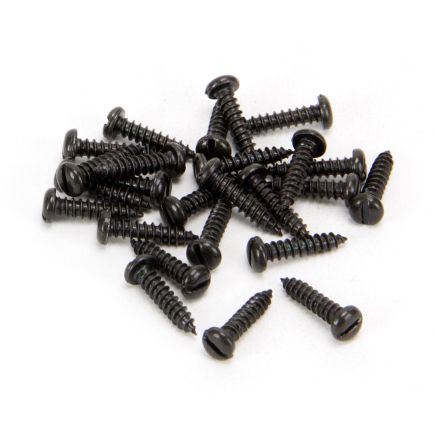 Black 4 x 1/2" Round Head Screws (25)