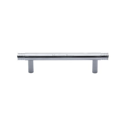 Heritage Brass Cabinet Pull Contour Design 96mm CTC Satin Chrome finish