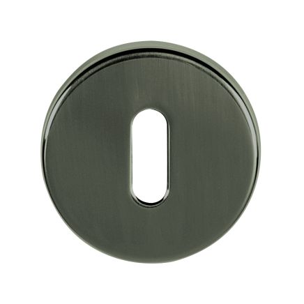 Tupai Rapido CurvaLine Key Escutcheons on Round Rose - Titanium