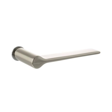 Millhouse Brass Brindley Lever Door Handle on Concealed Round Rose - Polished Nickel (Pair)