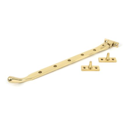 Polished Brass 12" Peardrop Stay