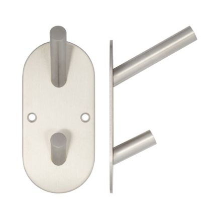 Stainless Steel Hat & Coat Hooks 90x45mm Satin Stainless Steel - By Frelan Hardware - JSS902B