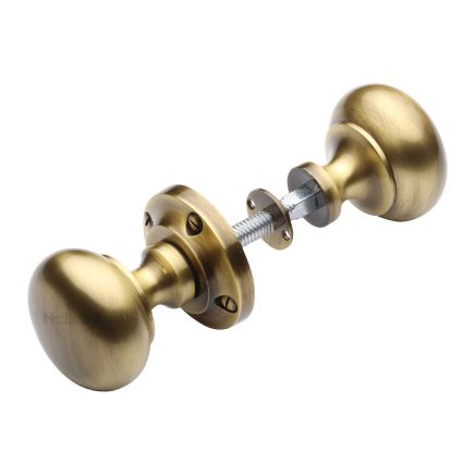 Heritage Brass Victoria Rim Knob Antique Brass finish