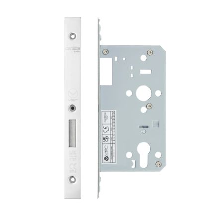 Zoo Hardware 2 Piece - DIN euro deadlock - backset 60mm - Stainless Steel