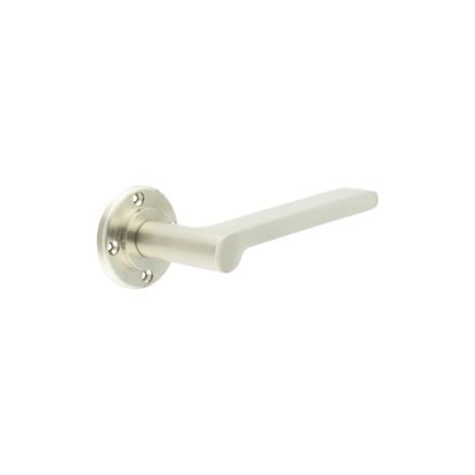 Fitzrovia Door Handles No Rose Satin Nickel - By Frelan Hardware - BUR15SN
