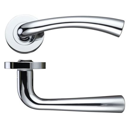 Zoo Hardware Florence lever on round rose - Polished Chrome