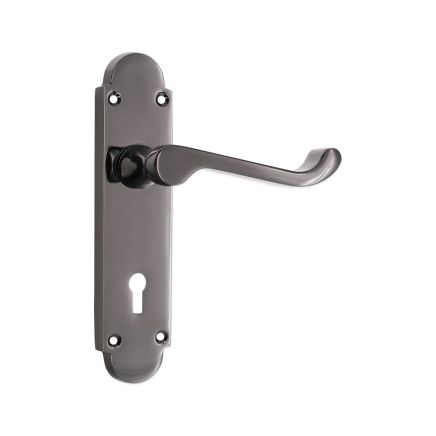 Oakley Lever on Backplate Lock Black Nickel