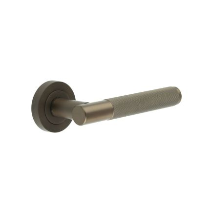 Jedo Bari Knurled Door Handles Dark Bronze - By Frelan Hardware - JV850DB