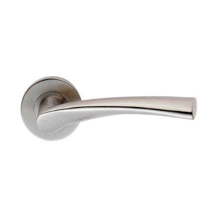 Designer Lever On Sprung Rose - Satin Stainless Steel