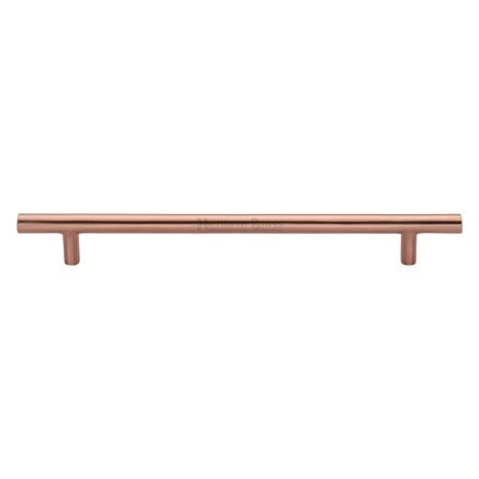 Heritage Brass Cabinet Pull Bar Design 203mm CTC Satin Rose Gold Finish