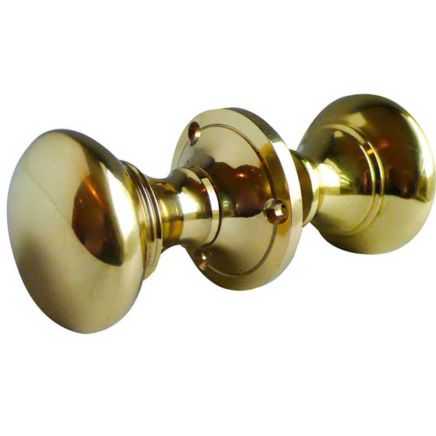 Contract Rim Door Knob Polished Brass - By Frelan Hardware - JV177PB