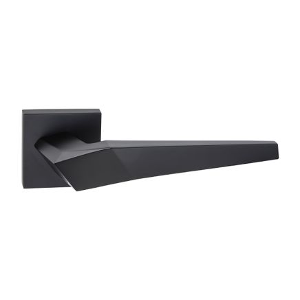 Oro & Oro Skywalker Lever Door Handle on Square Rose - Matt Black (Pair)