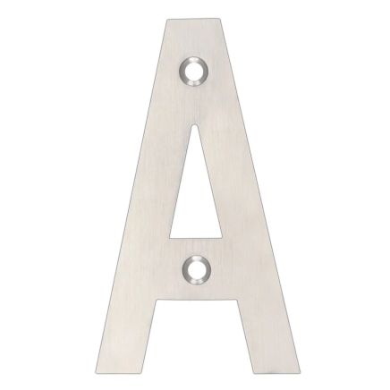 Zoo Hardware Letter - A - 75mm - Satin Stainless