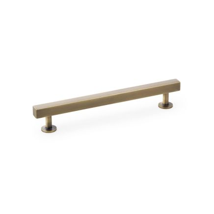 Alexander & Wilks - Square T-Bar Cabinet Pull Handle - Antique Brass - 160mm
