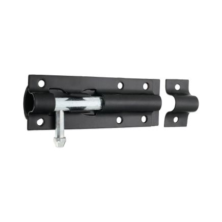 Iron Barrel Bolt - Straight 3" Black